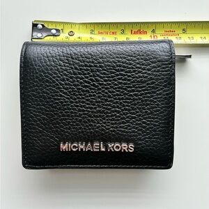 Michael Kors Black Textured Card Holder